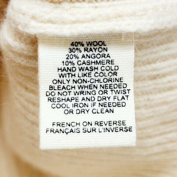 Anthropologie sleeping on snow cream colored marble beads cardigan sweater SZ S - Picture 5 of 11